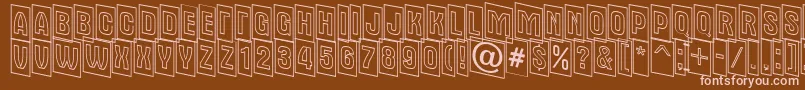 Шрифт AAlternatitulcmdnotl – розовые шрифты на коричневом фоне