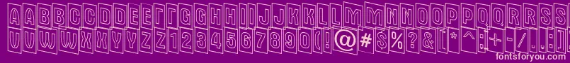 Fonte AAlternatitulcmdnotl – fontes rosa em um fundo violeta