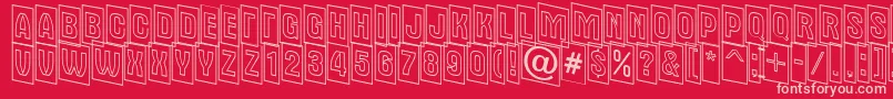 AAlternatitulcmdnotl Font – Pink Fonts on Red Background