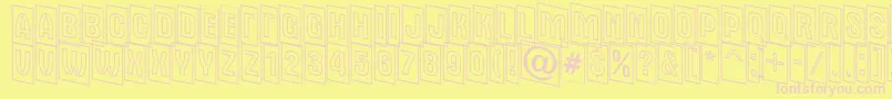 AAlternatitulcmdnotl Font – Pink Fonts on Yellow Background