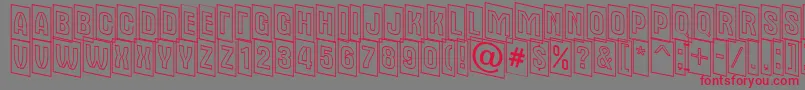 AAlternatitulcmdnotl Font – Red Fonts on Gray Background