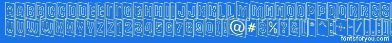 AAlternatitulcmdnotl Font – Yellow Fonts on Blue Background