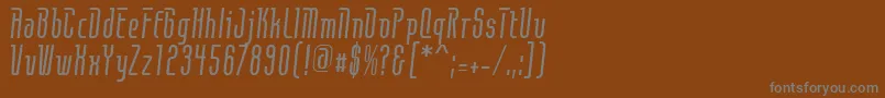 フォントContactLight – 茶色の背景に灰色の文字