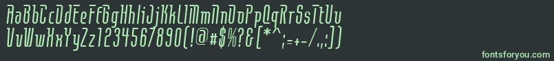 Шрифт ContactLight – зелёные шрифты на чёрном фоне