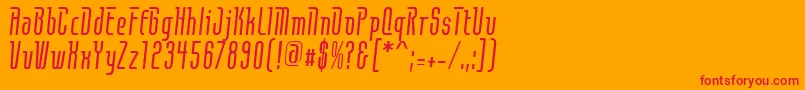 ContactLight Font – Red Fonts on Orange Background