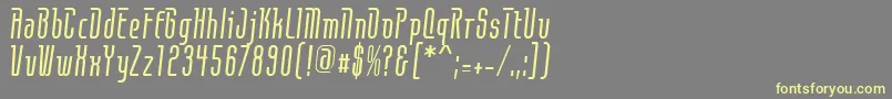ContactLight Font – Yellow Fonts on Gray Background