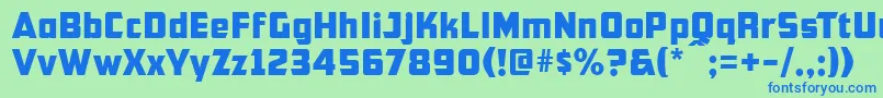 Cfb1AmericanPatriotNormal Font – Blue Fonts on Green Background