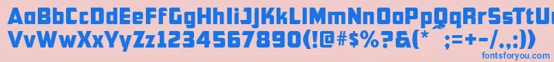 Cfb1AmericanPatriotNormal Font – Blue Fonts on Pink Background