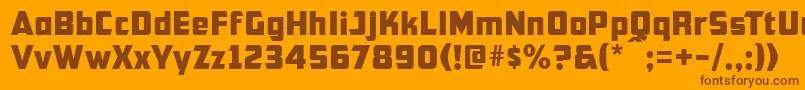Cfb1AmericanPatriotNormal Font – Brown Fonts on Orange Background