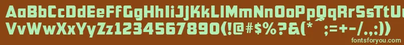 Cfb1AmericanPatriotNormal Font – Green Fonts on Brown Background