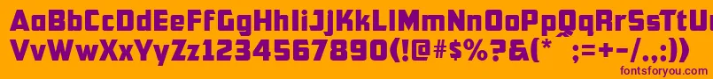 Cfb1AmericanPatriotNormal Font – Purple Fonts on Orange Background