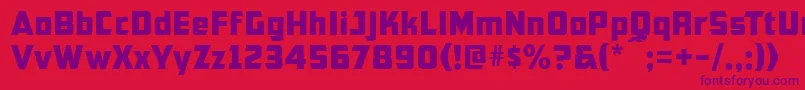 Cfb1AmericanPatriotNormal Font – Purple Fonts on Red Background