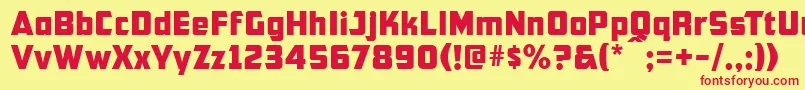 Cfb1AmericanPatriotNormal Font – Red Fonts on Yellow Background