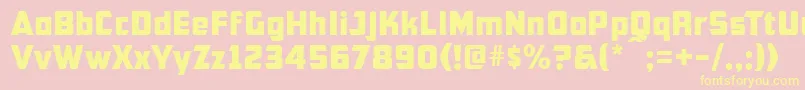 Cfb1AmericanPatriotNormal Font – Yellow Fonts on Pink Background