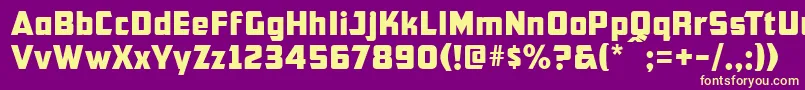 Cfb1AmericanPatriotNormal Font – Yellow Fonts on Purple Background