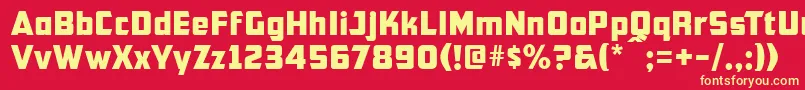 Cfb1AmericanPatriotNormal Font – Yellow Fonts on Red Background