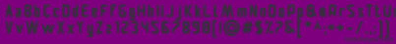 Pamekasanb-Schriftart – Schwarze Schriften auf violettem Hintergrund