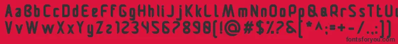 Pamekasanb Font – Black Fonts on Red Background