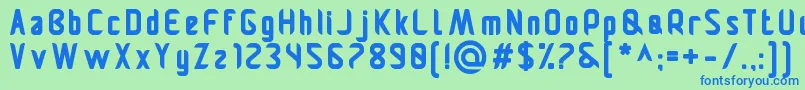 Pamekasanb Font – Blue Fonts on Green Background