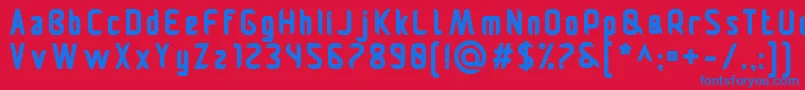 Pamekasanb Font – Blue Fonts on Red Background