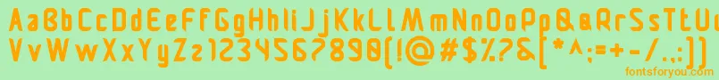 Pamekasanb Font – Orange Fonts on Green Background