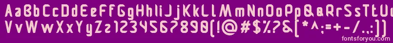 Fonte Pamekasanb – fontes rosa em um fundo violeta