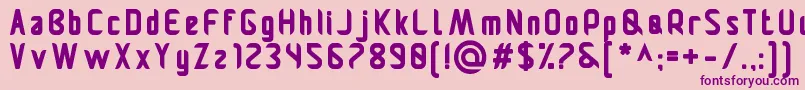 Pamekasanb Font – Purple Fonts on Pink Background