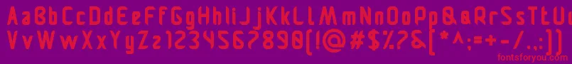 Pamekasanb Font – Red Fonts on Purple Background