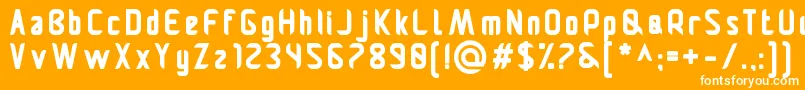 Pamekasanb Font – White Fonts on Orange Background