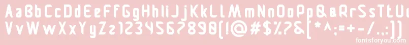 Pamekasanb Font – White Fonts on Pink Background