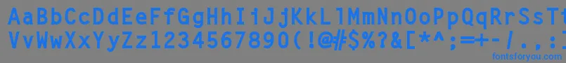 フォントLettergotlcybol – 灰色の背景に青い文字