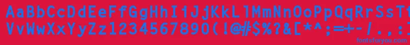 Lettergotlcybol Font – Blue Fonts on Red Background