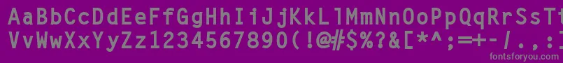 fuente Lettergotlcybol – Fuentes Grises Sobre Fondo Morado