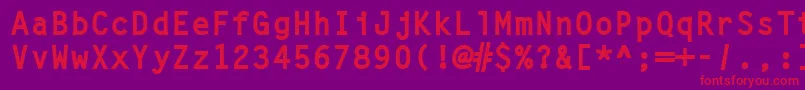 Lettergotlcybol Font – Red Fonts on Purple Background