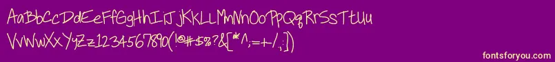 Kbneiledit Font – Yellow Fonts on Purple Background