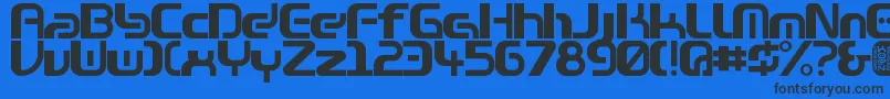 Zone99left Font – Black Fonts on Blue Background