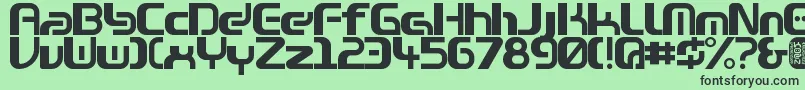 Zone99left Font – Black Fonts on Green Background