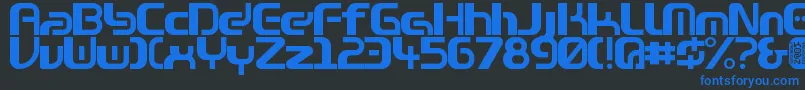 Zone99left Font – Blue Fonts on Black Background