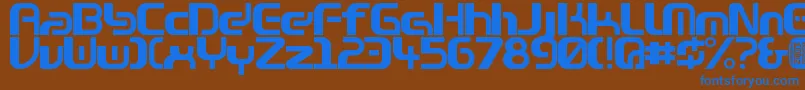 Zone99left Font – Blue Fonts on Brown Background