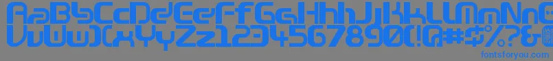 Zone99left Font – Blue Fonts on Gray Background