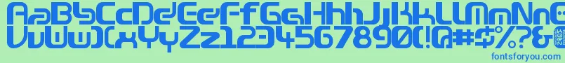 Zone99left Font – Blue Fonts on Green Background