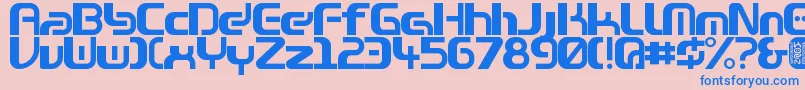 Zone99left Font – Blue Fonts on Pink Background