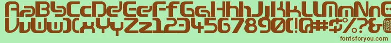 Zone99left Font – Brown Fonts on Green Background