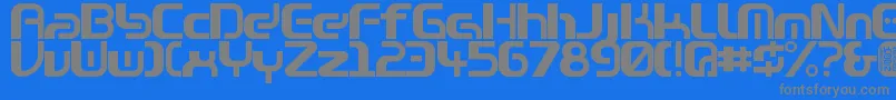 Zone99left Font – Gray Fonts on Blue Background