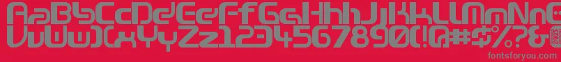 Zone99left Font – Gray Fonts on Red Background
