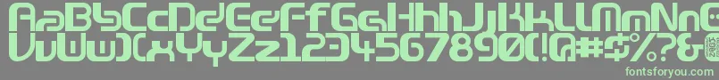 Zone99left Font – Green Fonts on Gray Background