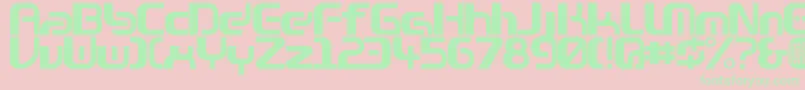 Zone99left Font – Green Fonts on Pink Background