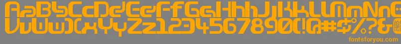 Zone99left Font – Orange Fonts on Gray Background