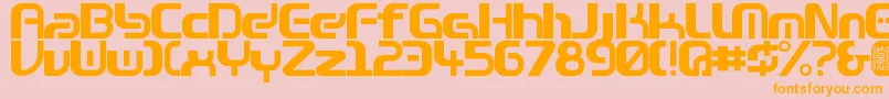 Zone99left Font – Orange Fonts on Pink Background