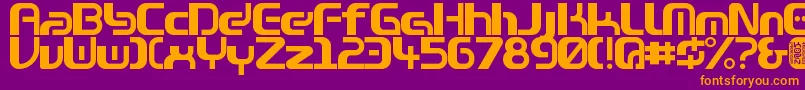 Zone99left Font – Orange Fonts on Purple Background
